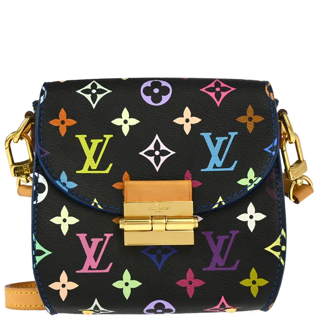 Louis Vuitton 2012 Black Multicolor Heart Breaker Shoulder Bag M40659 in Black Canvas from AMORE Vintage Tokyo