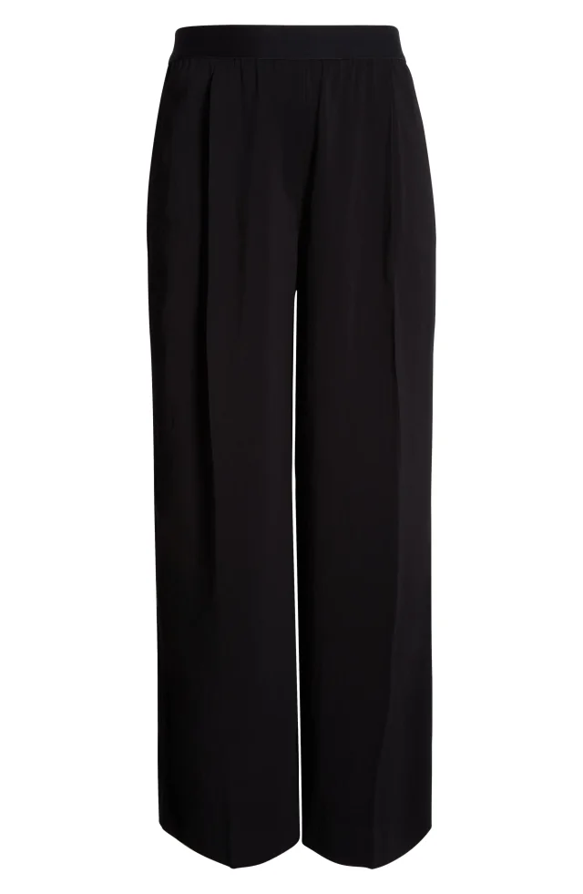 Nordstrom Pintuck Pull-On Straight Leg Pants in Black, photo 5 of 6 from Nordstrom Rack
