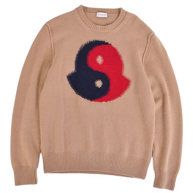 Moncler Knit Sweater Long Sleeve Middle Game in Cashmere from The Reluxe