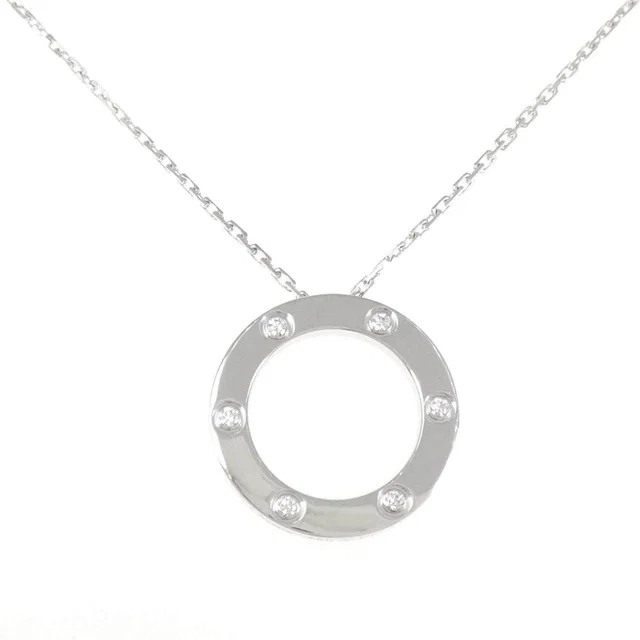 Cartier LOVE 750 White Gold Diamond Necklace in White from LuxUness