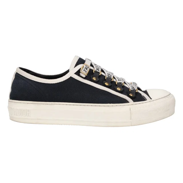 Walk'n Dior Black Low Top Trainers in Black Calfskin from HEWI