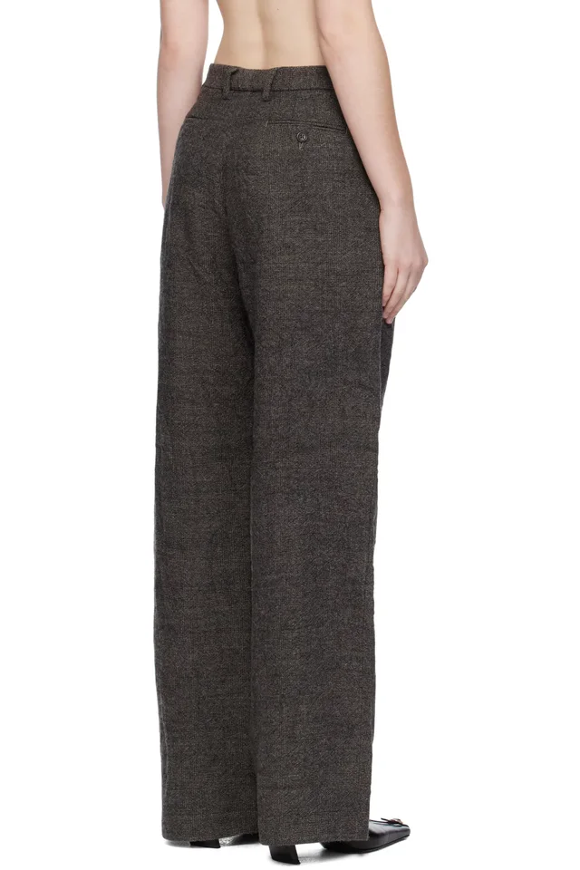 R13 Gray Wide Leg Trousers, photo 3 of 4 from SSENSE