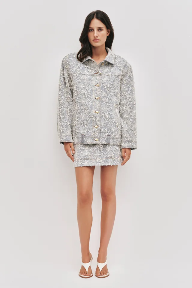 AJE Bloom Lace Denim Jacket from Aje, photo 1 of 1