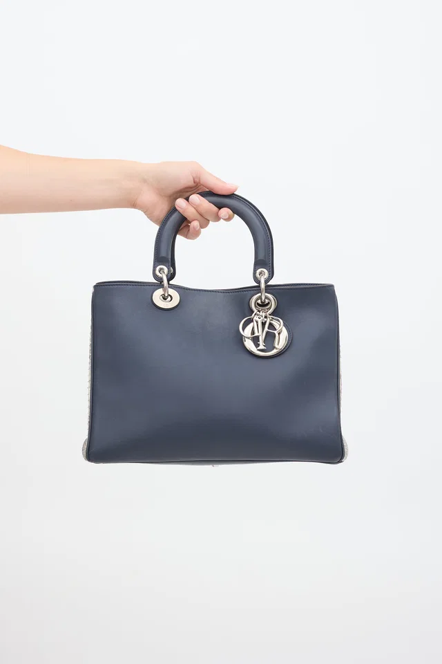 Dior 2015 Leather Medium Diorissimo Tote in Leather from VSP Consignment