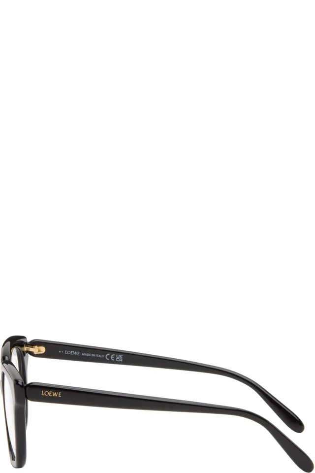 LOEWE Black Slim Glasses, photo 3 of 4 from SSENSE