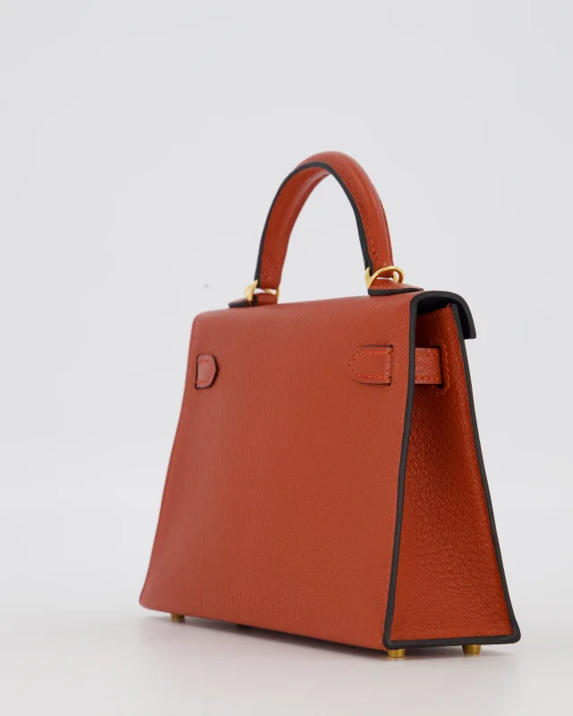 Hermès HSS Mini Kelly II 20 Bag in Blue Goatskin from Sellier, photo 13 of 24