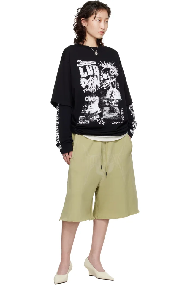 LU'U DAN Black Double Deck T-shirt, photo 4 of 4 from SSENSE