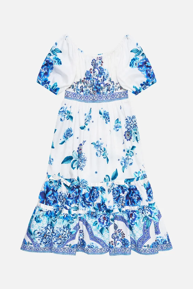 Camilla eBoutique KIDS PEASANT MAXI DRESS WITH RIBBON SKIRT A CERAMIC GARDEN from CAMILLA, photo 1 of 1