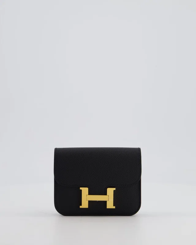 Hermès Constance Slim Belt Wallet Bag in Black Epsom leather from Sellier