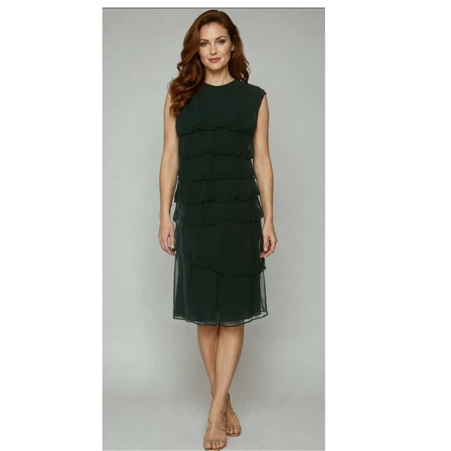 Lanvin Silk Dress 4/36 Cashmere Blend Lining Alber Elbaz 2008 Made France in green Silk from Poshmark