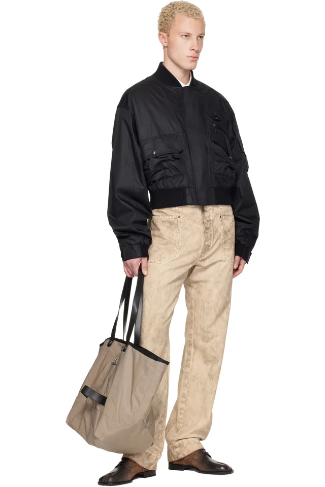 Vivienne Westwood Taupe Utility Small Shopper Tote, photo 4 of 4 from SSENSE