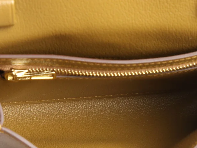 Hermès Bronze Doré Chèvre Chaîne d’Ancre To Go Wallet in Gold Goatskin from Ann's Fabulous Finds, photo 9 of 10