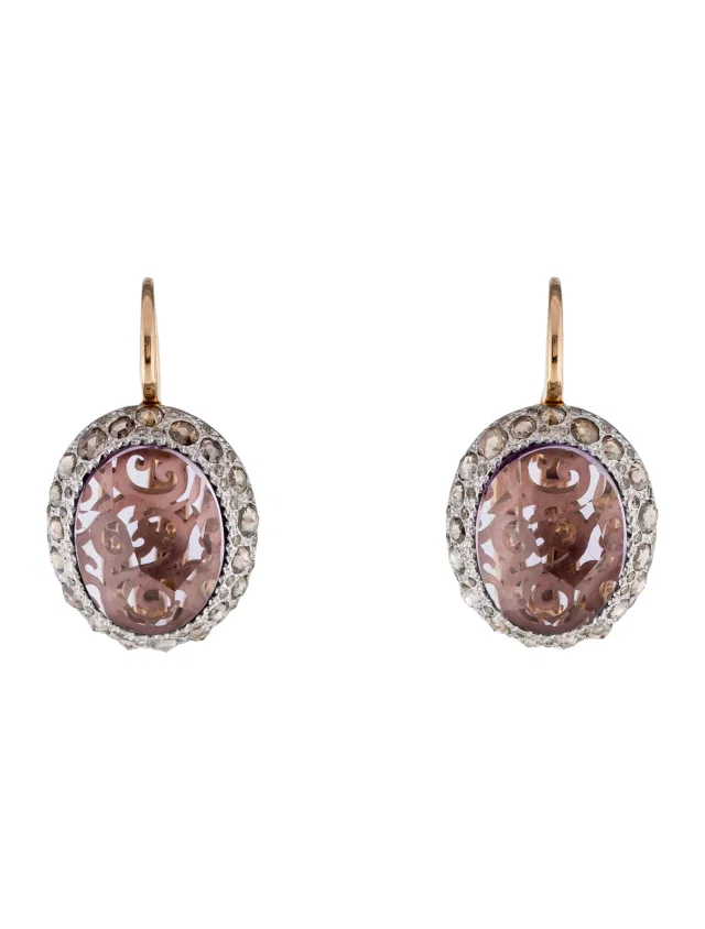 Pomellato 18K Diamond & Amethyst Tango Drop Earrings in multicolor from The RealReal
