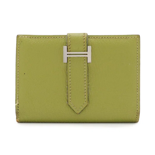 Hermès Bearn Mini Card Case Business Mini Wallet Coin Purse Chevre Mysore in Goatskin from The Reluxe