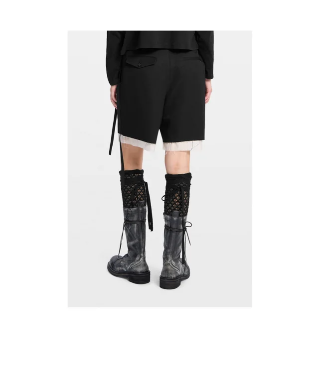 Ann Demeulemeester brushed leather lace-up combat boots, photo 4 of 6 from SENSER