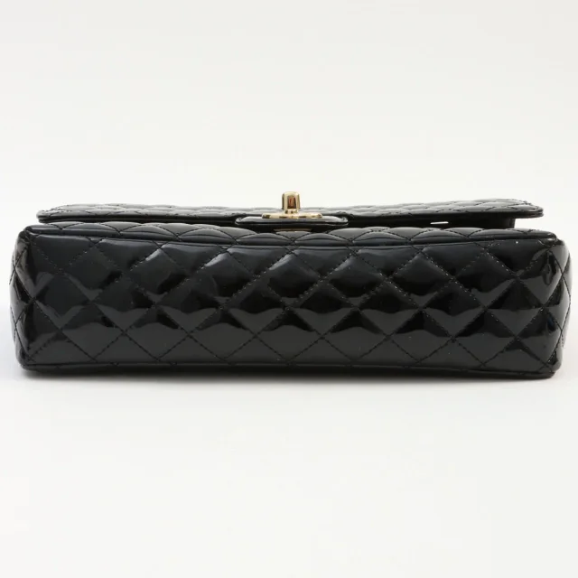 Chanel Circa 2009 Patent Multicharm CC Turnlock Chain Bag Black in Black Patent leather from VINTAGE QOO TOKYO, photo 11 of 13