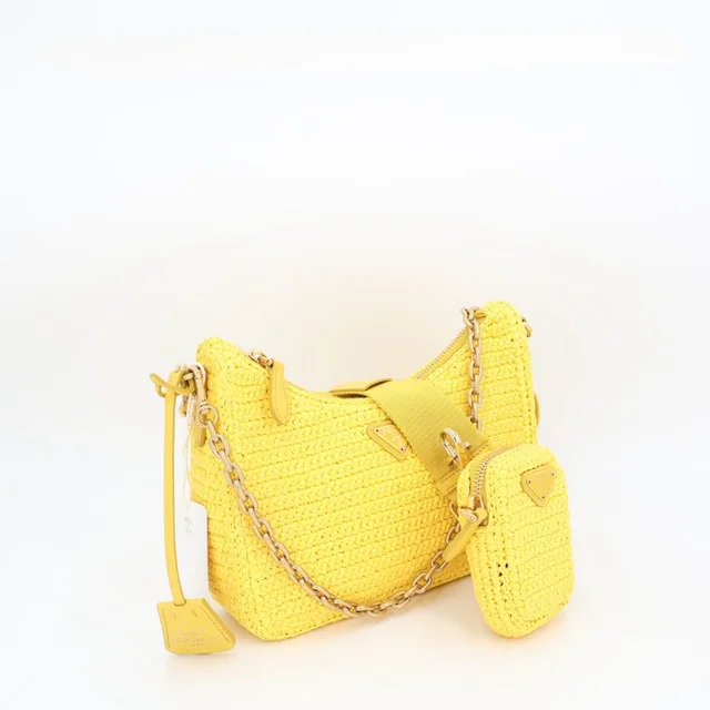 Prada Lada Shoulder Bag in Raffia from The Reluxe
