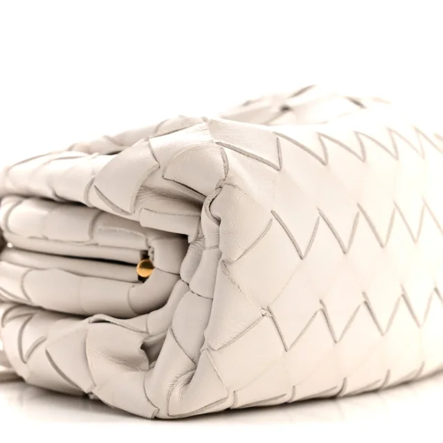 Bottega Veneta Nappa Intrecciato The Mini Pouch Chalk in Nappa leather from FASHIONPHILE, photo 9 of 10