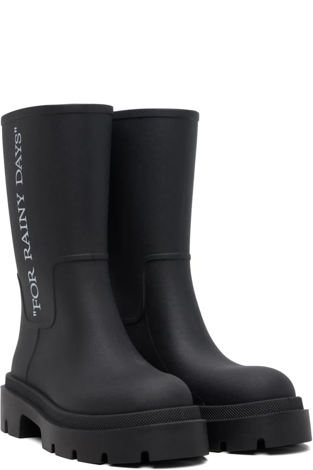 Off-White Black Reboot 'Rainy Days' Boots, photo 4 of 5 from SSENSE