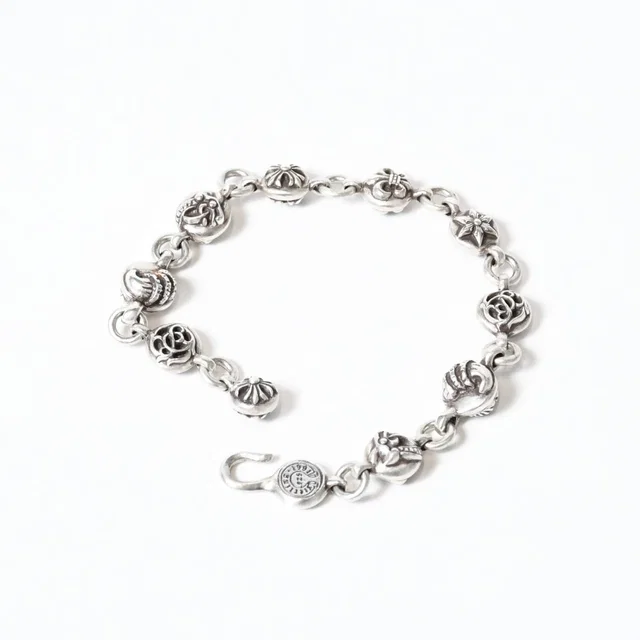 Chrome Hearts Multi Ball 2 Bracelet Silver in Silver from The Reluxe