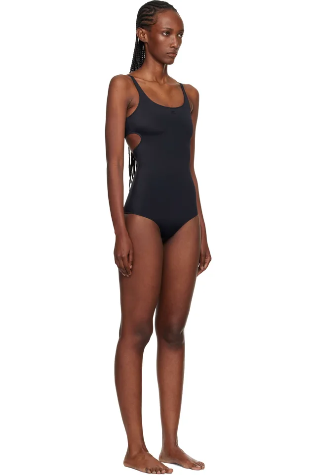 Courrèges Black Cut-Out Swimsuit, photo 2 of 4 from SSENSE