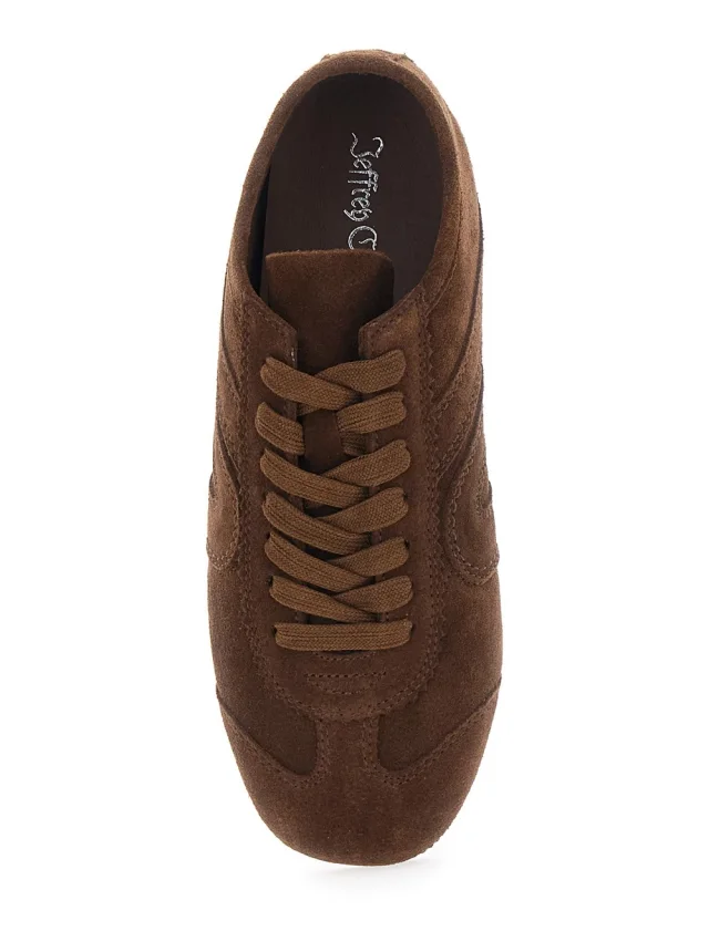 JEFFREY CAMPBELL Brown 'Aleta' Sneakers with Leather Upper and Rubber Sole for Women in Brown, photo 7 of 8 from Gaudenzi Boutique