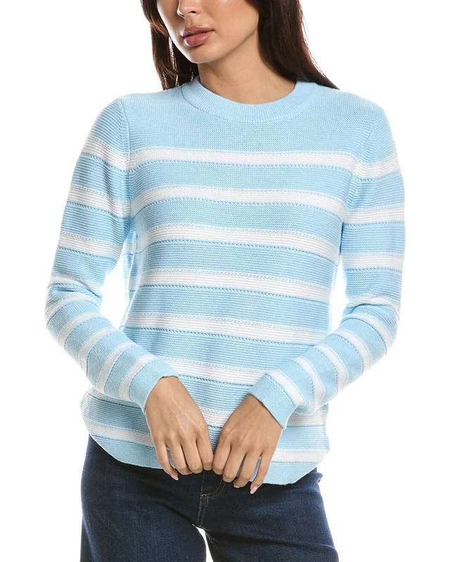 Forte Cashmere Stripe Crewneck Sweater, image 1 of 1 from Rue La La