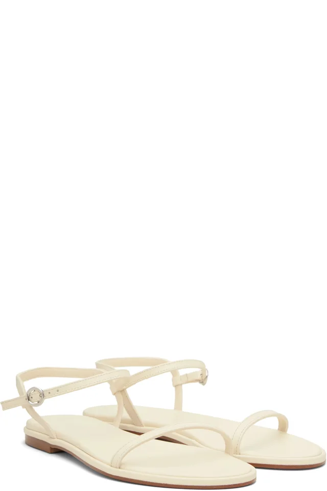 Aeyde Off-White Nettie Leather Sandals, photo 4 of 4 from SSENSE
