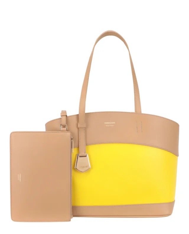Salvatore Ferragamo Charming Meduim Leather Tote Bag in multi, photo 6 of 6 from ShopSimon