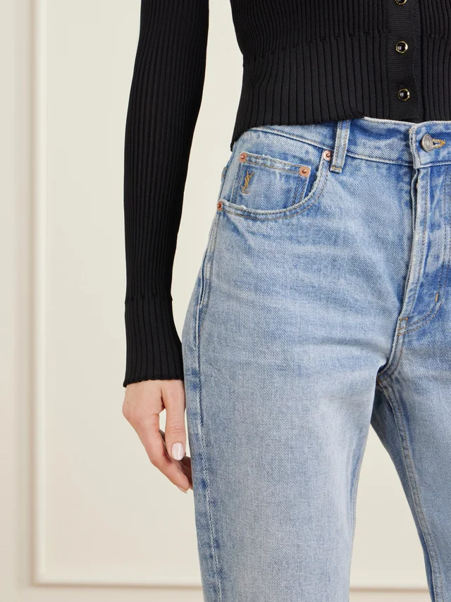 Saint Laurent nico low-rise straight jeans, photo 9 of 9 from SENSER