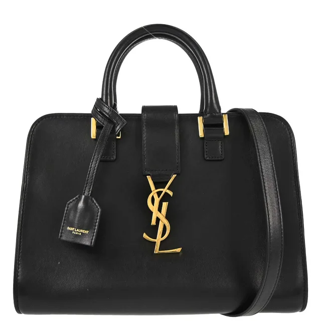 Saint Laurent Black Calfskin Baby Cabas 2way Shoulder Handbag in Black Calfskin from AMORE Vintage Tokyo