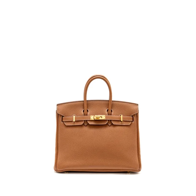Hermès Birkin 25 Togo Gold GHW Stamp Z in Gold Togo leather from EMIER