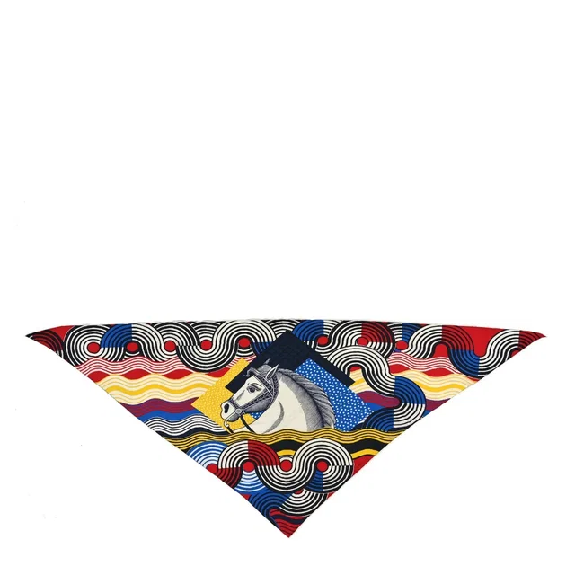 28. Hermes 140cm Cashmere/ Silk Large Triangle Scarf - in Box in Silk from Luxury Promise
