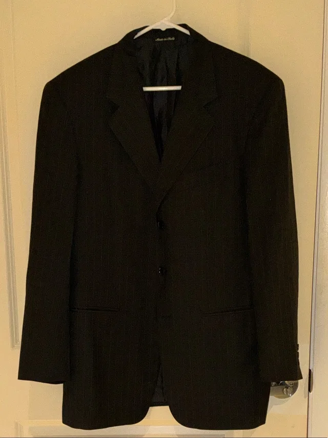 Loro Piana Pinstripe Sport Coat in black from Poshmark