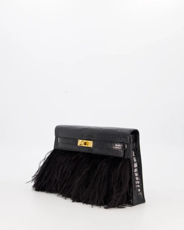Hermès Kelly Elan Folie Bag in Black Crocodile from Sellier, photo 13 of 24