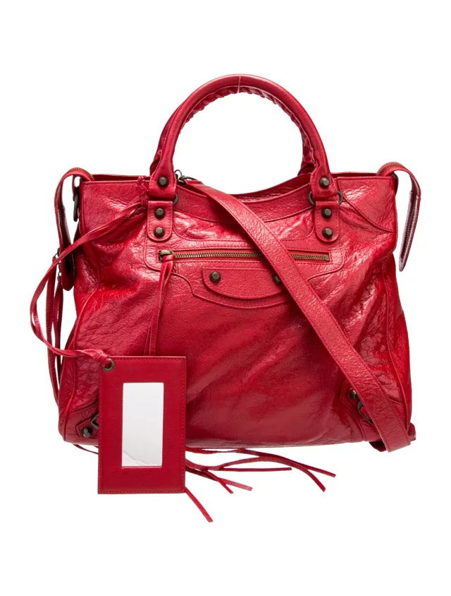 Balenciaga Top Handle Other bag in Red Canvas from The RealReal