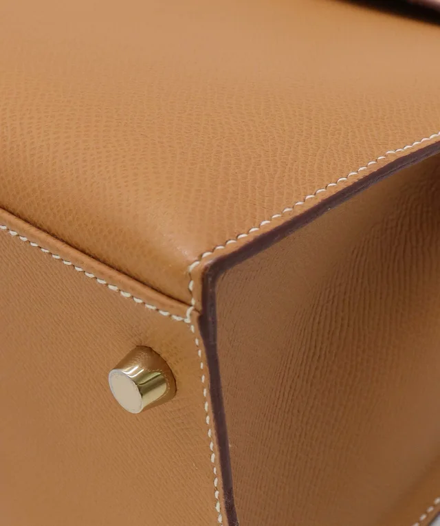 Hermès Kelly 28 Gold/ GHW Cochevel in Gold Leather from Luxury Promise, photo 8 of 14