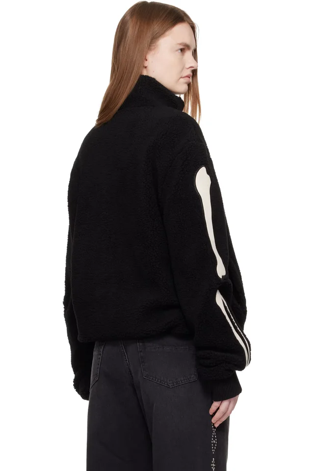 AMIRI Black Bones Fleece Jacket, photo 3 of 4 from SSENSE