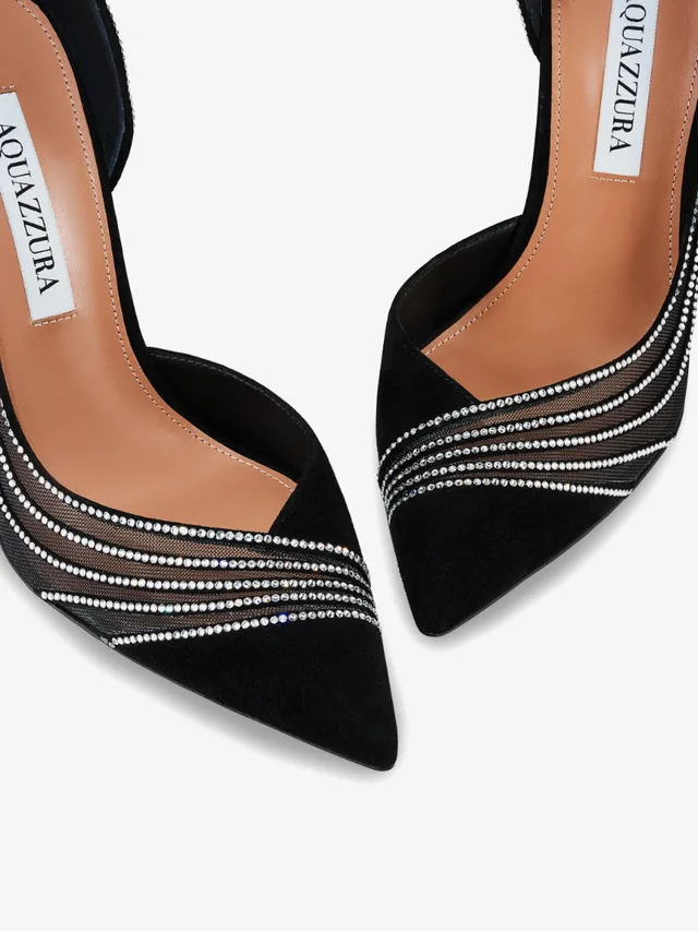 Aquazzura Dream Girl crystal-embellished heeled pumps, photo 4 of 5 from SENSER