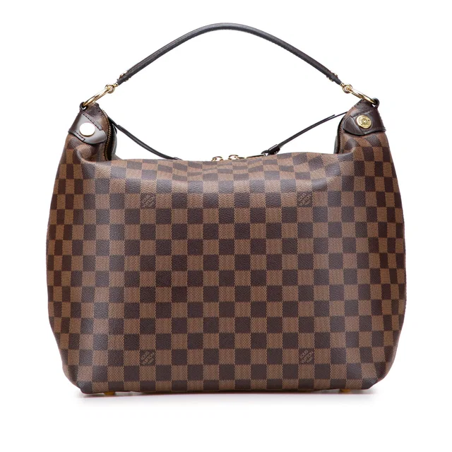 Brown Louis Vuitton Damier Ebene Duomo Hobo Shoulder Bag in Brown Canvas from Designer Revival