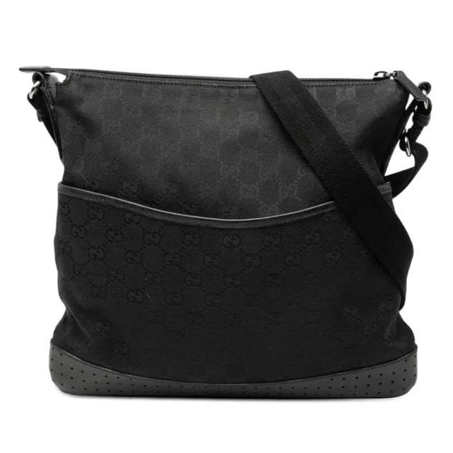 Black Gucci GG Canvas Crossbody in Black Canvas from Designer Revival