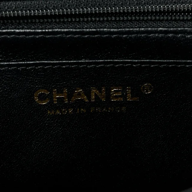 Chanel Caviar Quilted Mini Top Handle Rectangular Flap Black in Black Caviar leather from FASHIONPHILE, photo 6 of 12