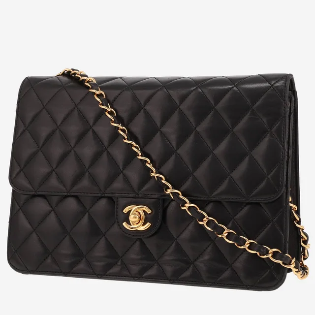 Chanel Mademoiselle handbag in black quilted leather in Black Leather from Collector Square