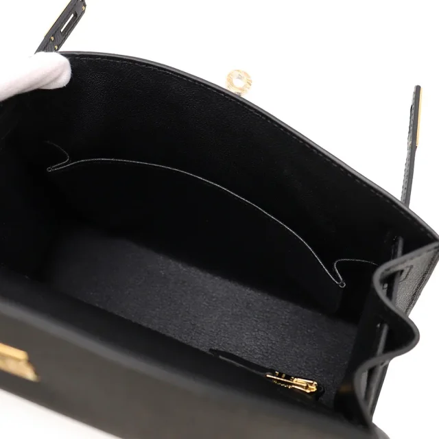 Hermès Kelly Sellier Black Epsom Size 25 in Black Epsom leather from GALLERY RARE, photo 6 of 10