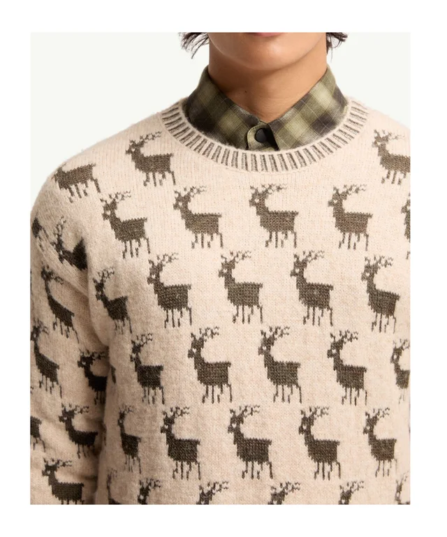 Moncler Grenoble Fair Isle Crew Neck Knitted Sweater, photo 6 of 6 from SENSER