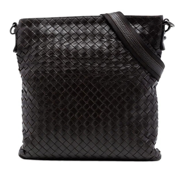 Brown Bottega Veneta Nappa Intrecciato VN Crossbody in Brown Nappa leather from Designer Revival