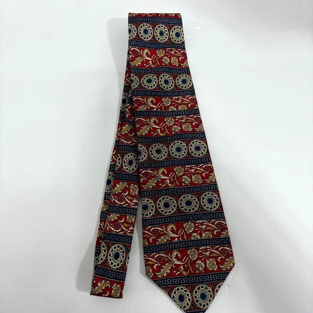 Dior Monsieur Men's Neck Tie Red Blue Silk Geometric Baroque Formal in blue|red Silk from Poshmark