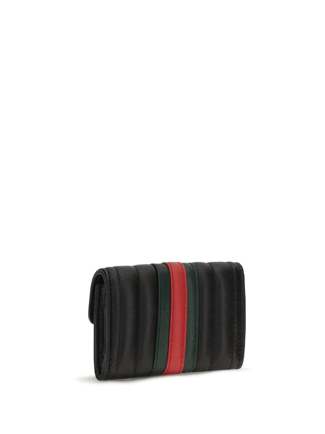 Gucci Marmont Web Wallet — Black Calf Leather Bos Taurus in Black Calfskin from HEWI, photo 2 of 2