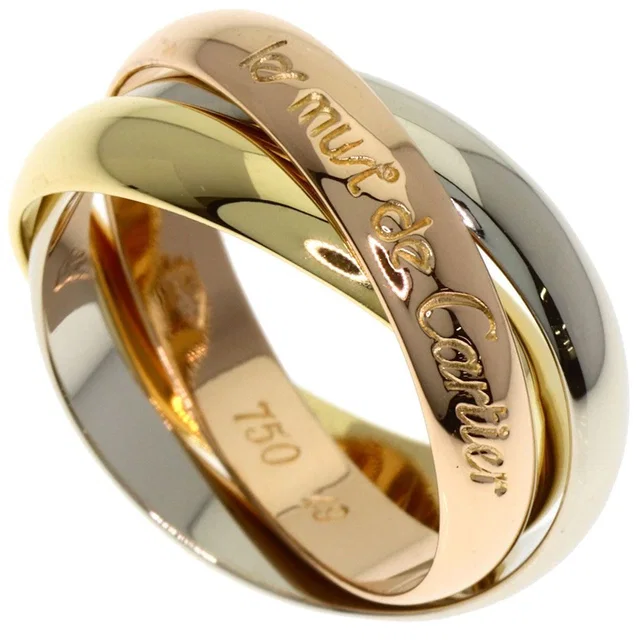 Cartier Trinity 49 Ring 18K Yellow Gold 18K White Pink in White from The Reluxe