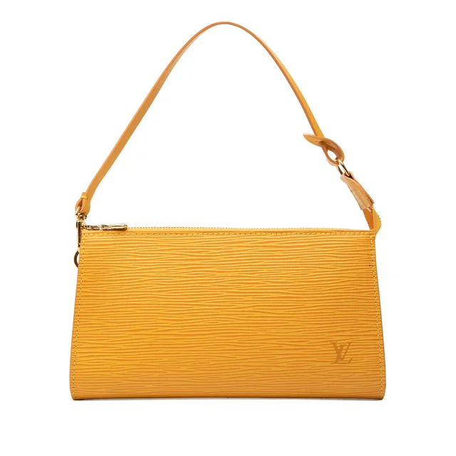 Yellow Louis Vuitton Epi Pochette Accessoires Shoulder Bag in Yellow Leather from Designer Revival